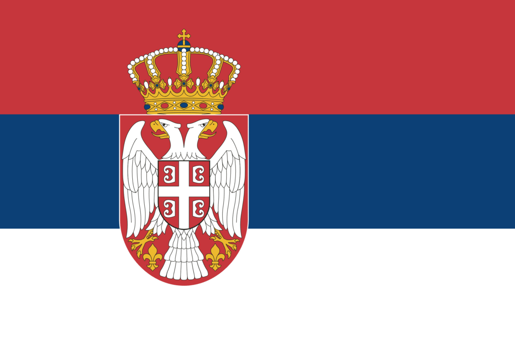 Serbian flag to represent the international students from this country